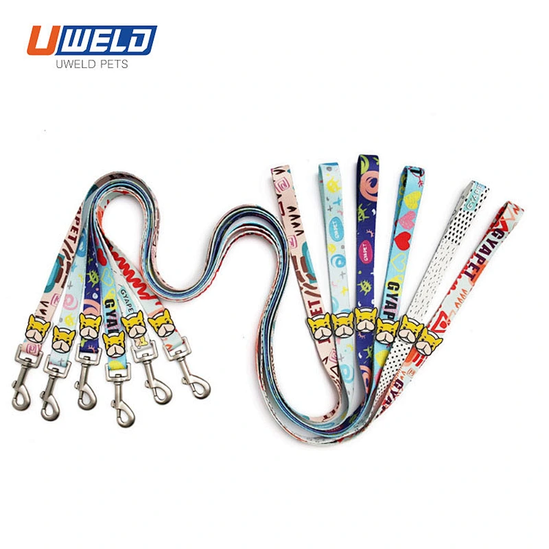 Uweld Cartoon Print Pet Leash Collar Set