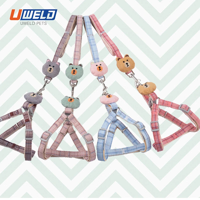 Uweld Cartoon Print Pet Harness Leash