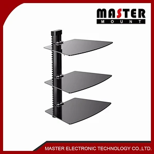 Tempered Glass DVD Shelf Wall Mount Bracket (single layer)