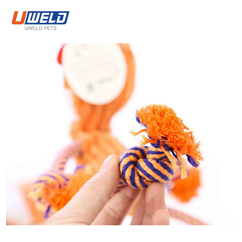 Uweld Orange Cat Shaped Pet Bite Toy