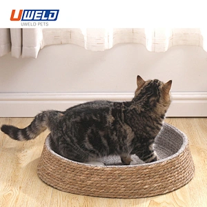 Uweld Round Pet House Made Of Rattan