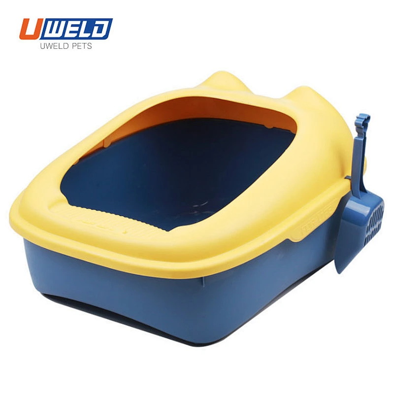 Uweld Cartoon Semi-Enclosed Cat Litter Box