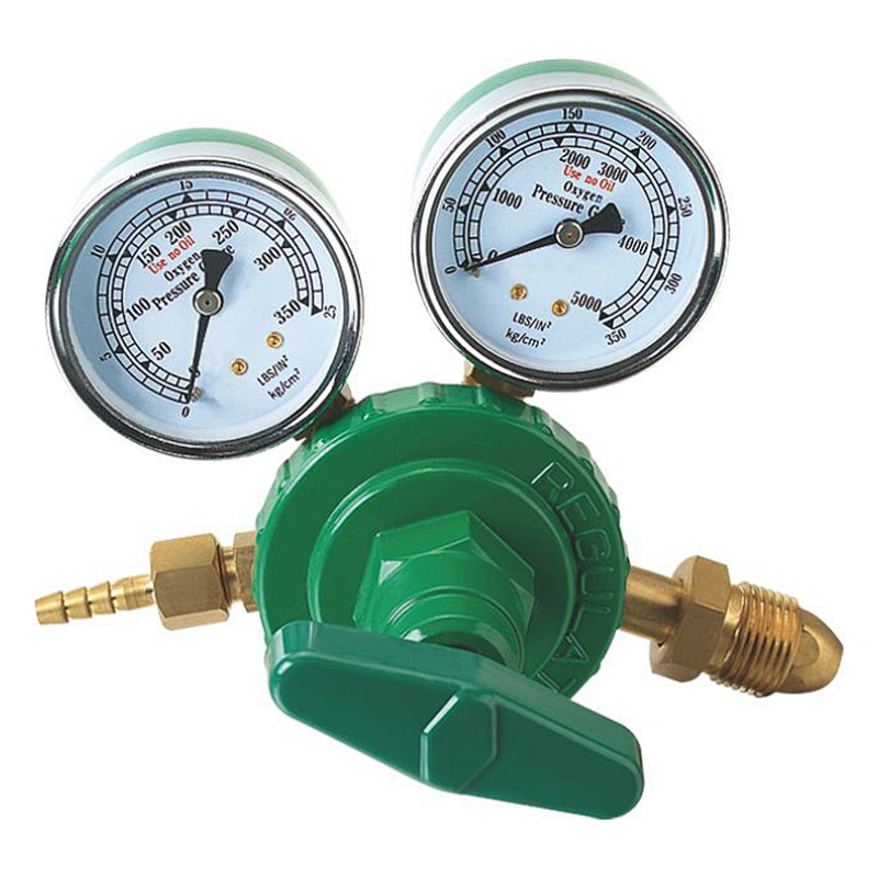 single stage diaphragm type  stainless steel single stage co2 gas regulator oxygen low pressure regulator with gauge