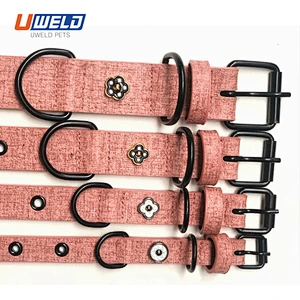 Uweld PU Leather Breasted Pet Collar