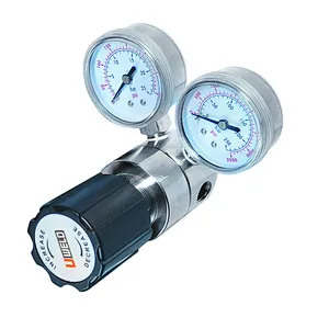 single stage diaphragm type  stainless steel single stage co2 gas regulator oxygen low pressure regulator with gauge