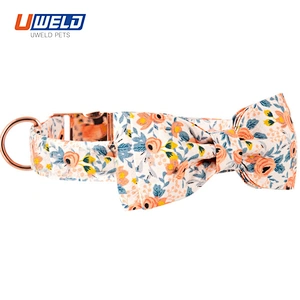 Uweld Cotton Floral Bow Collar For Pet