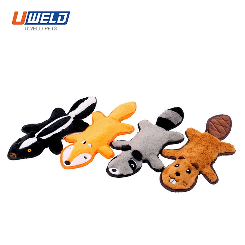 Uweld Pet Toy With Animal Shape And Edges Covered In Leather
