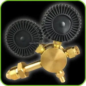2 gauge oxygen air Forged brass body housing cap Pipeline regulator