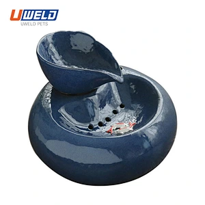 Uweld Ceramic Leaf Shaped Pet Water Fountain
