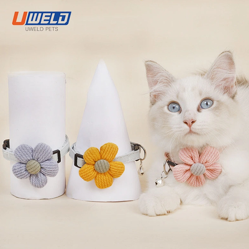 Uweld Pure Cotton Knitted Flower Pet Collar