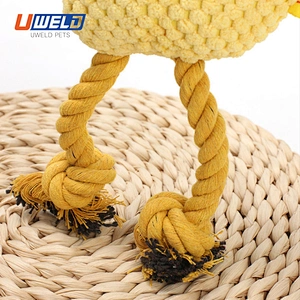 Uweld Deer Shaped Cotton Rope Plush Pet Toy