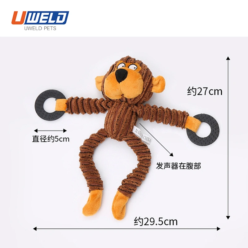 Uweld Corduroy Rubber Ring Pet Tooth Molar Toy
