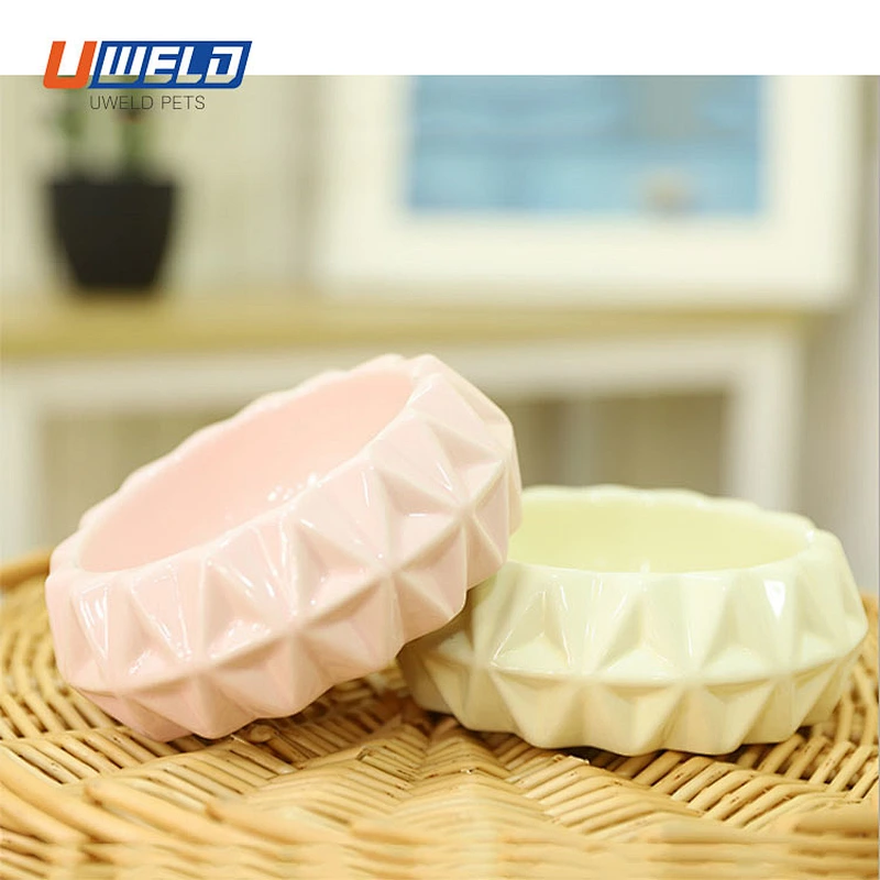 Uweld Ceramic Flower Shaped Pet Bowl