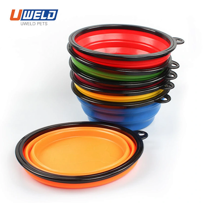 Uweld Solid Color Folding Pet Bowl