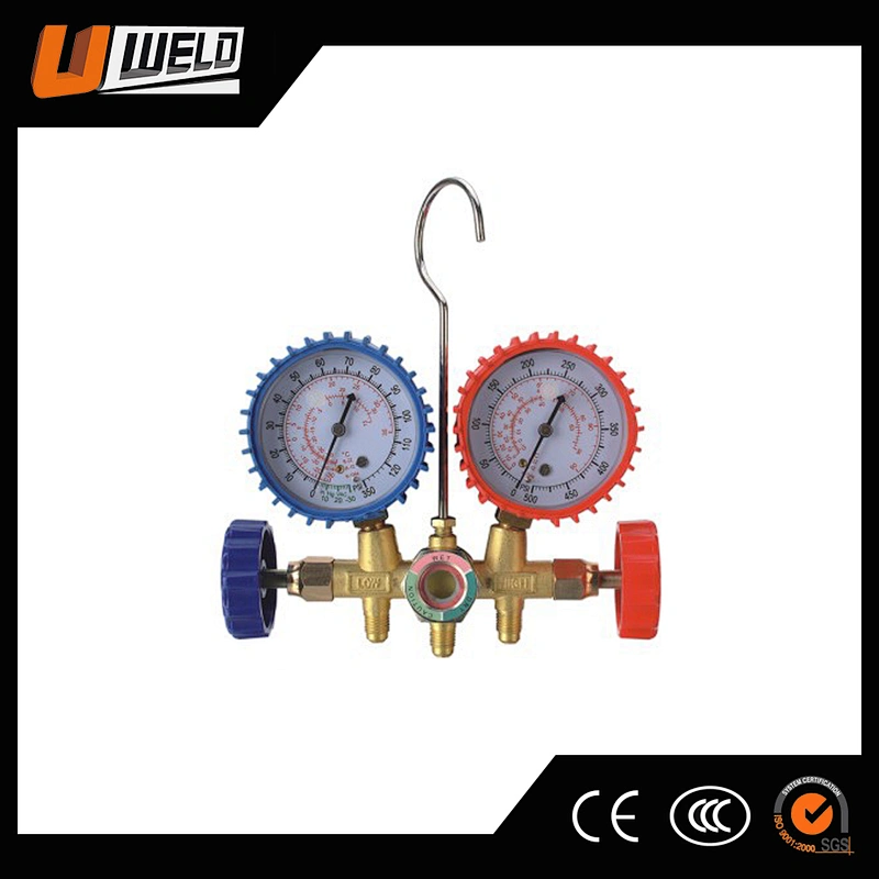 Good quality brass valve A/C manifold gauge (UW-1488)