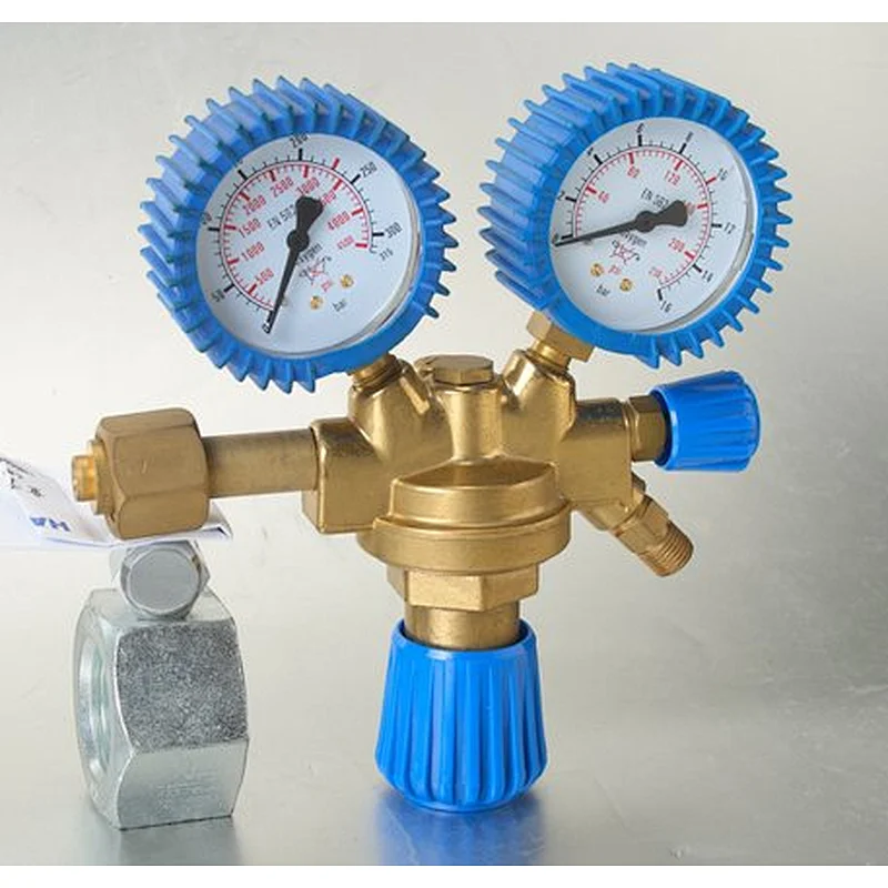 fit welding MIG/MAG 1-08 Full brass gas regulator with bottom adjusting knob and side entry