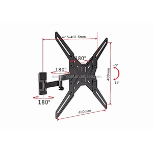 Full Motion Aluminium Alloy TV Wall Mount Bracket for most 32-55 inch TVs