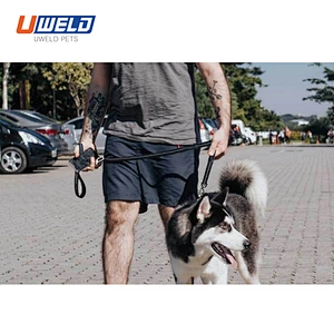 Uweld Black Reflective Pet Leash Car Seat Belt