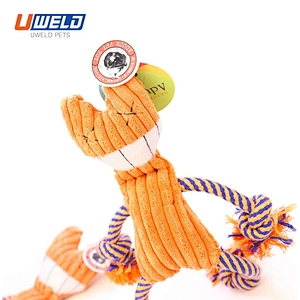 Uweld Orange Cat Shaped Pet Bite Toy