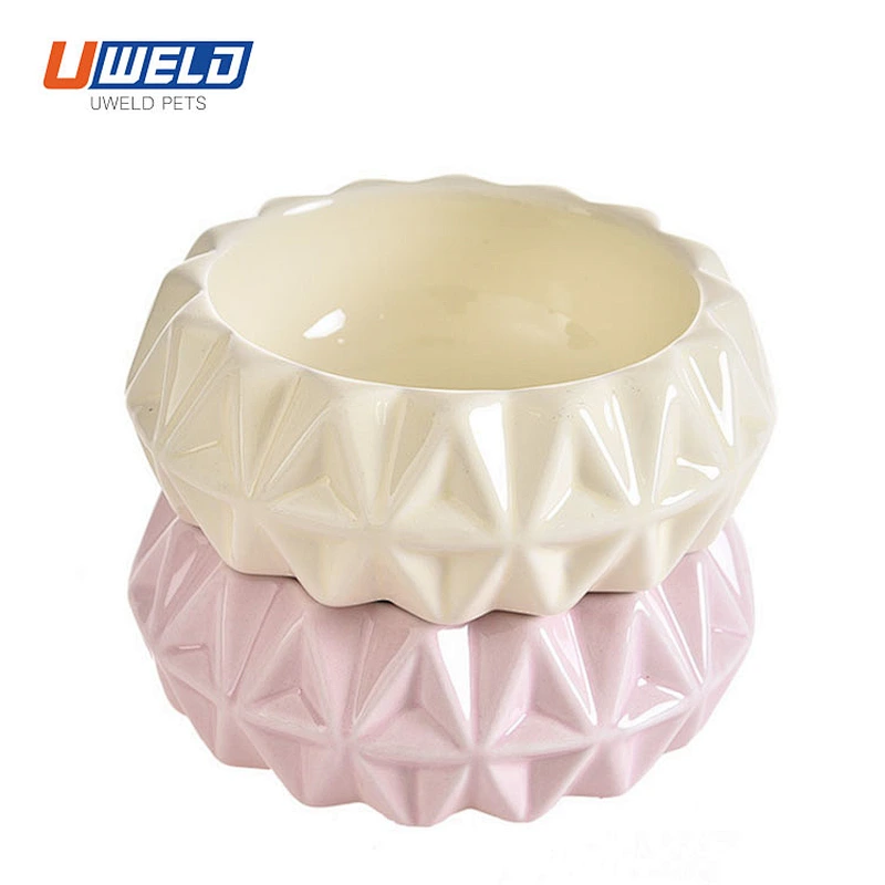 Uweld Ceramic Flower Shaped Pet Bowl