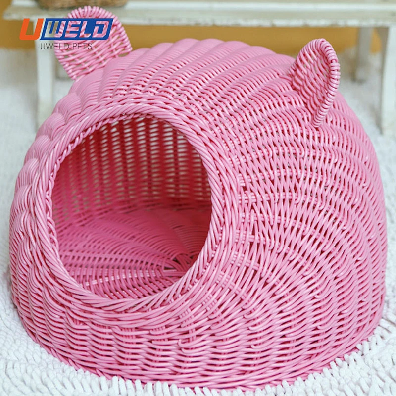 Uweld Rattan Cartoon Pet House