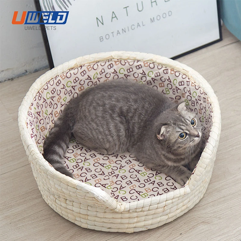 Uweld Round Pet Nest Made Of Grass