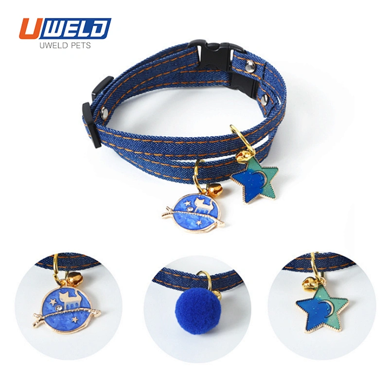 Uweld Denim Pendant Pet Collar