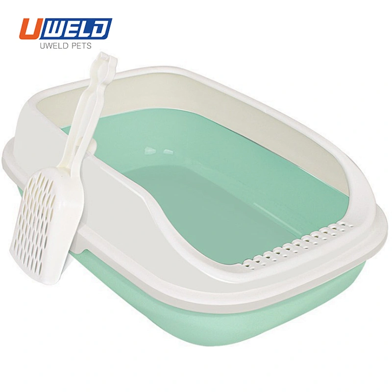 Uweld Semi-Enclosed Plastic Cat Litter Box With Shovel