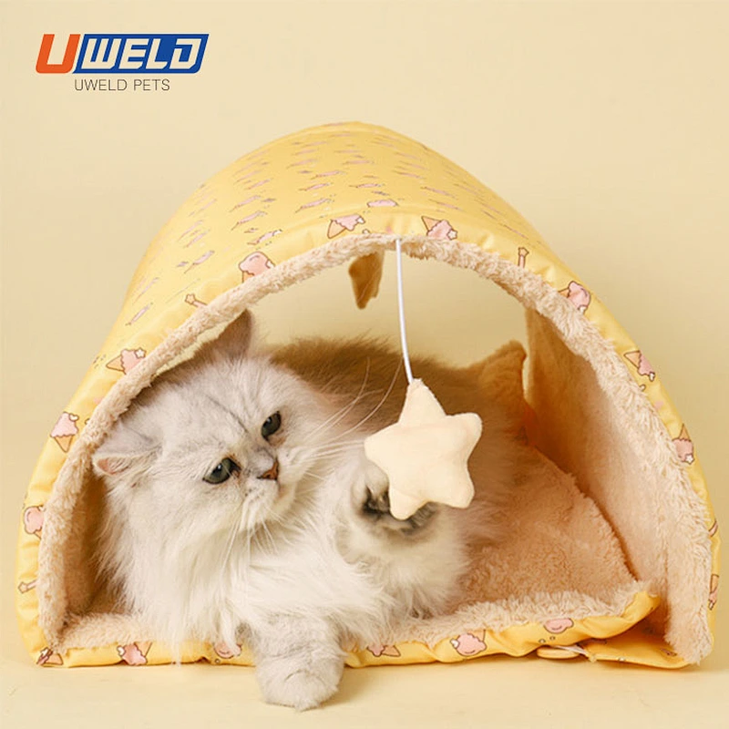 Uweld Plush Tunnel Tent Pet Bed