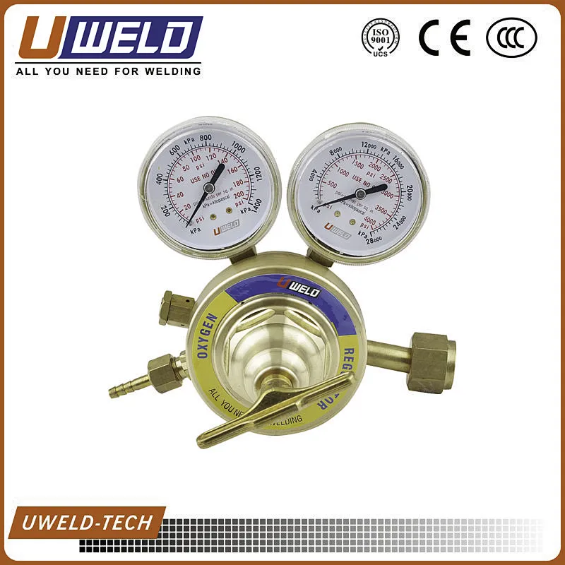 Heavy duty brass body Oxygen Acetylene gas regulator