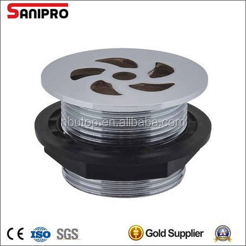 1 1/2'' Brass free flow drain with chrome plated