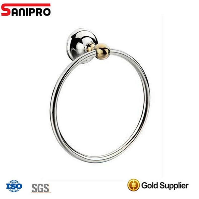 Bath towel hanger rings bar for bathrooms