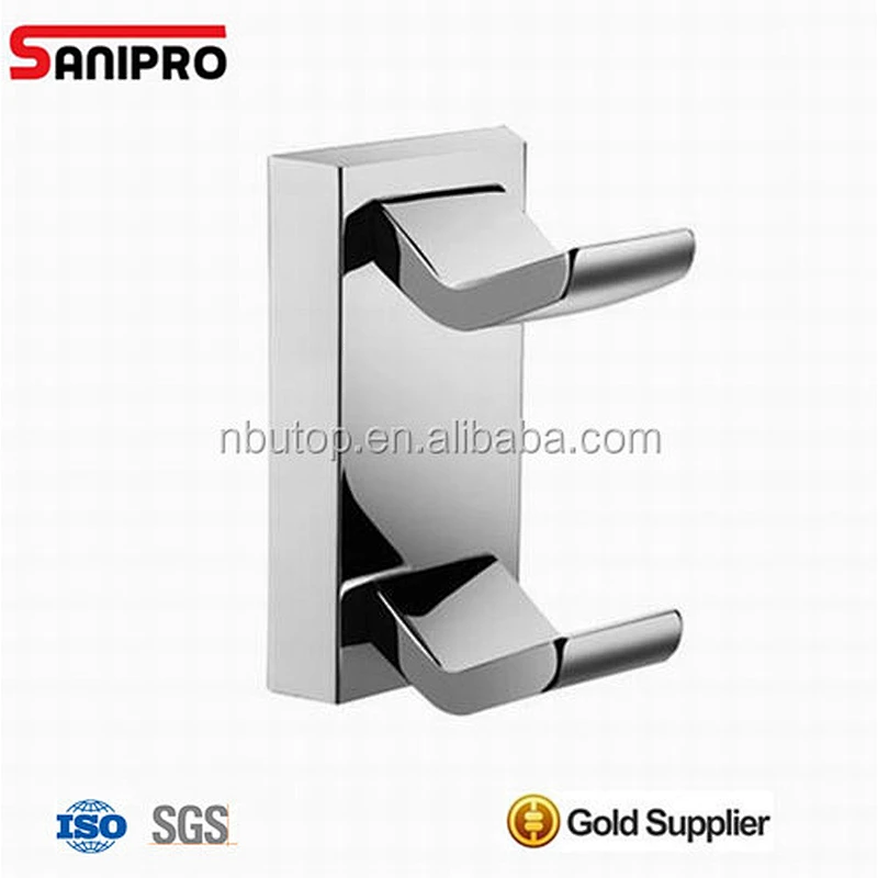Sanipro Modern polished nickel robe hooks
