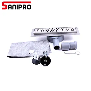 SANIPRO 50mm outlet 360 rotating linear shower drain