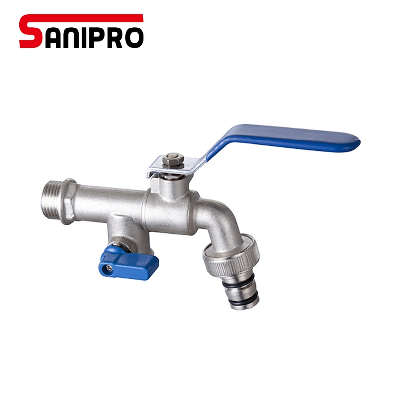 SANIPRO 1/2''X3/4'' 3/4''X1'' 1''x1-1/4'' Wall-mounted lever handle brass quick open bibcock