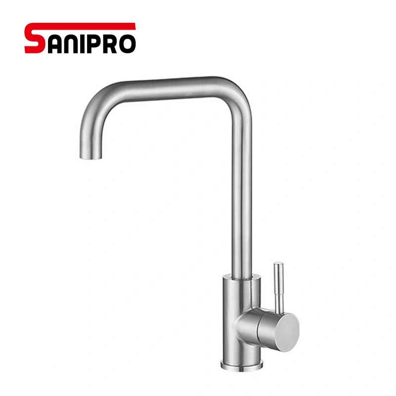 SANIPRO Solid SUS304 Stainless Steel Lead-free Kitchen Faucet Mixer Tap