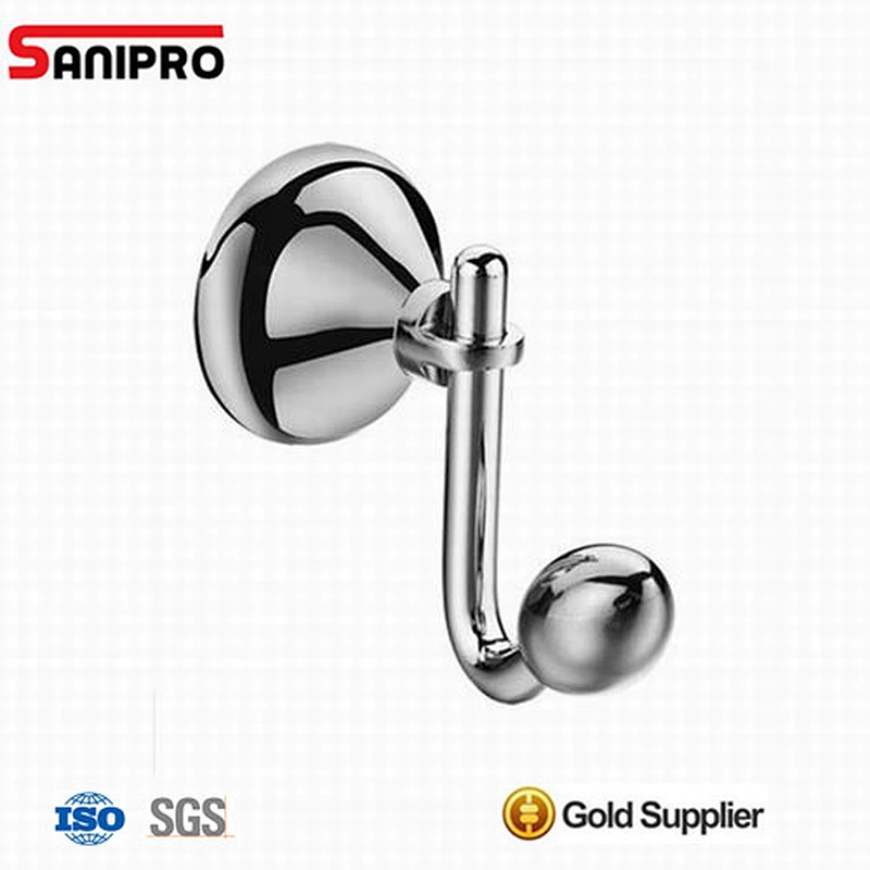 Brushed nickel bathroom double antique towel hooks