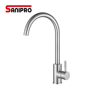 SANIPRO Solid SUS304 Stainless Steel Lead-free Kitchen Faucet Mixer Tap