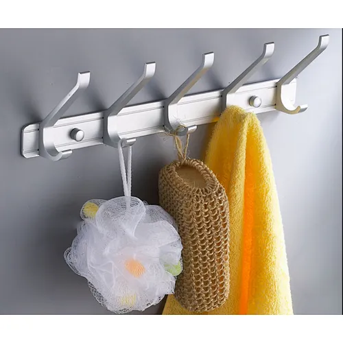 Contemporary bathroom clothes robe hooks