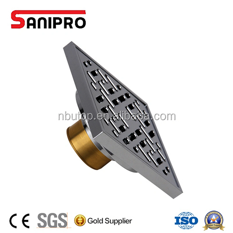SANIPRO popular bathroom drain brass chrome floor drain