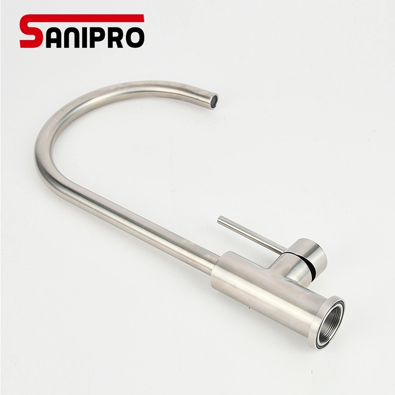 SANIPRO Kitchen Faucets Stainless Steel 25mm Cartridge Kitchen Mixer Single Handle Mixer Sink Tap Kitchen Faucet
