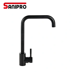 SANIPRO Kitchen Faucets Black Stainless Steel Kitchen Sinks Faucet Kitchen Mixer Tap Cold and Hot Water
