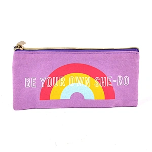 Uweld Rainbow Printing Canvas Pencil Pouch