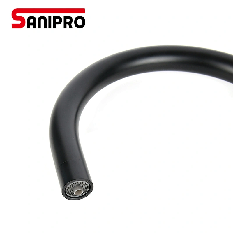 Matt Black Kitchen Faucet Stainless Steel Electrophoresis Black  Kitchen Faucet