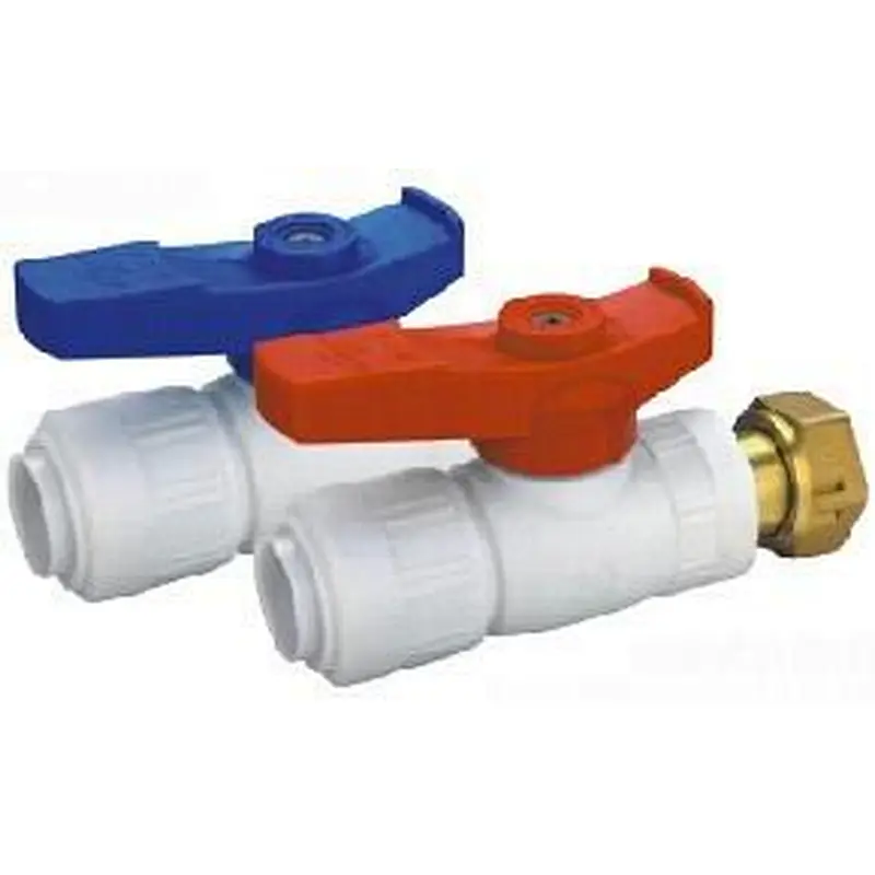 Union Quick-Connect Ball Valve with Long Handle Push Fittings