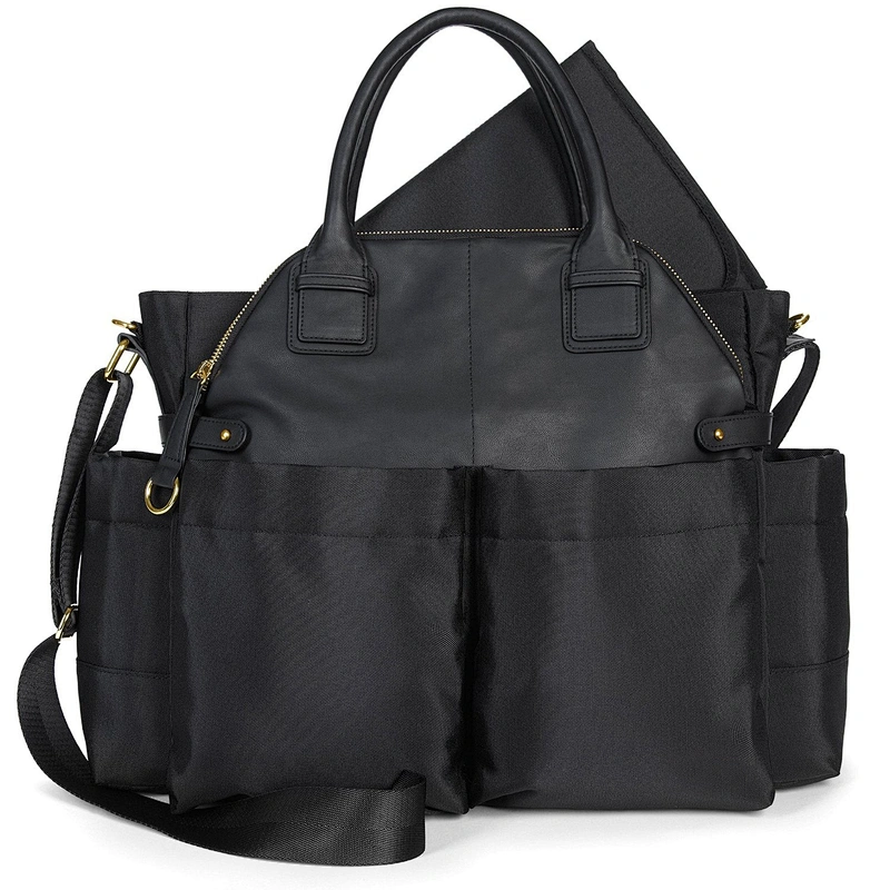 Uweld Fashion Tote Diaper Bag With Changing Pad Stroller Attachment