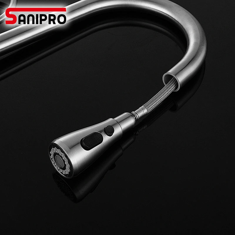 SANIPRO Purified Kitchen Faucet 360 Degree Rotation Hot Cold Water Deck Mounted Pure Water Chrome Filter Sinks Mixer Tap