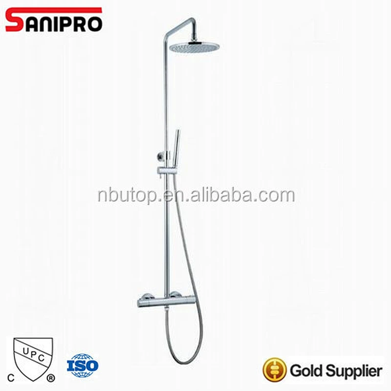 Sanipro brass thermostatic shower mixer set CP