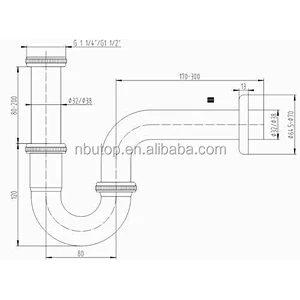Sanipro competitive brass trap P shape siphon for wash basin