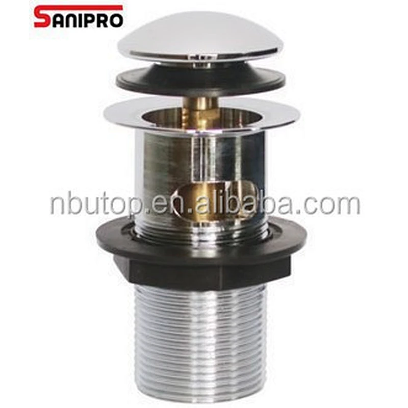 1 1/4'' Brass pop up waste with overflow